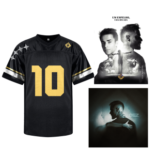 Pack Jersey 10 anos + CD D≡Z Assinado + Livro 10 anos assinado com oferta de Tote Bag