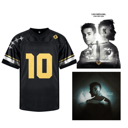 Pack Jersey 10 anos + CD D≡Z Assinado + Livro 10 anos assinado com oferta de Tote Bag